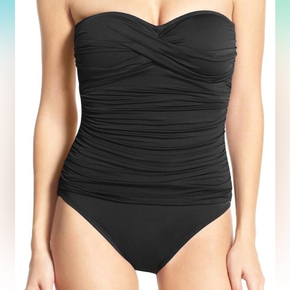 La Blanca Island Goddess Twist Bandeau one piece - Picture 5 of 6